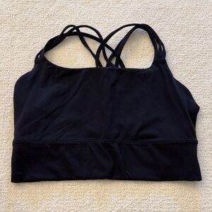 Athleta Black Strappy Sports Bra